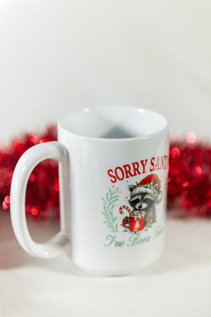 Sorry Santa I've Been Feral 15 oz Coffee Mug