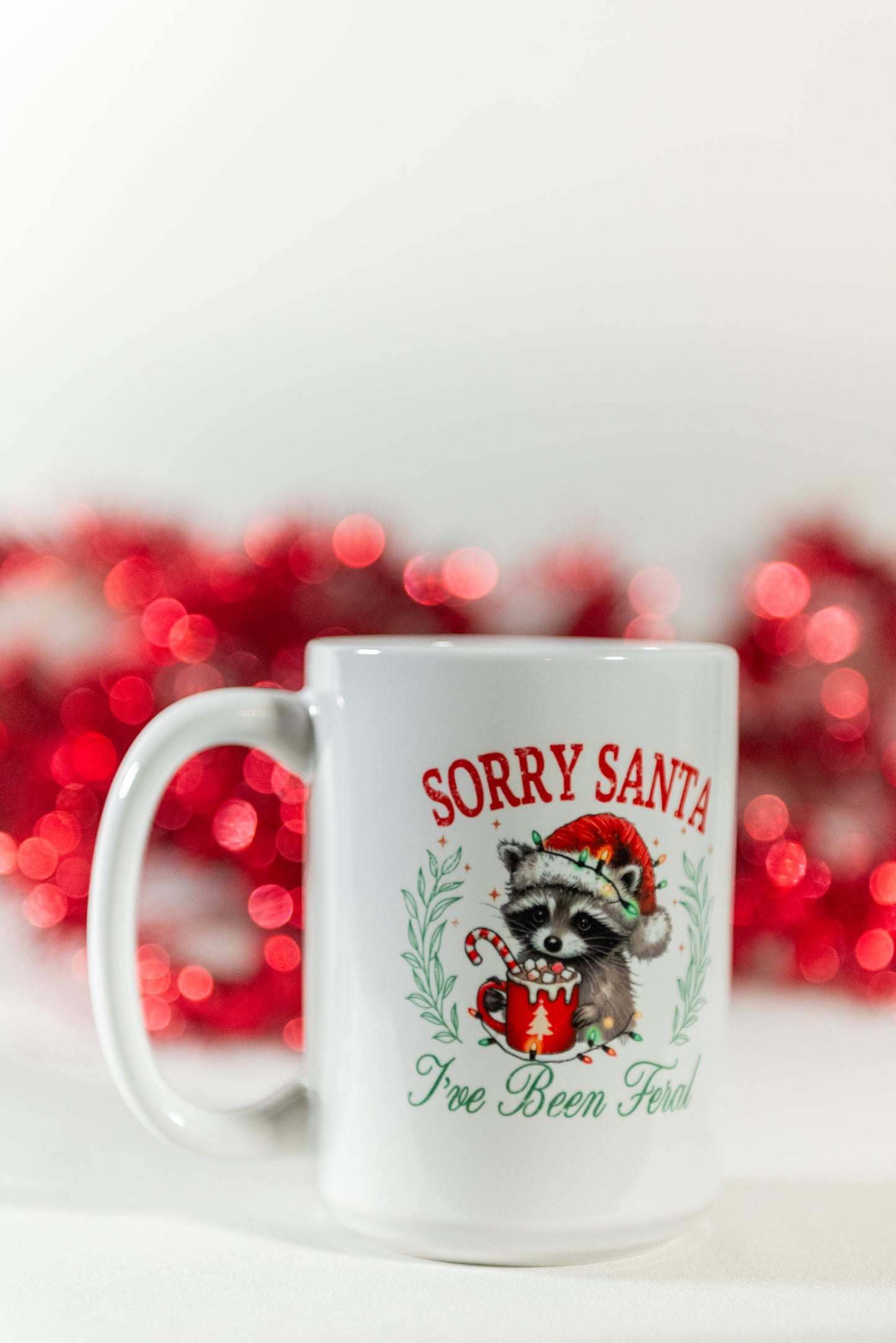 Sorry Santa I've Been Feral 15 oz Coffee Mug