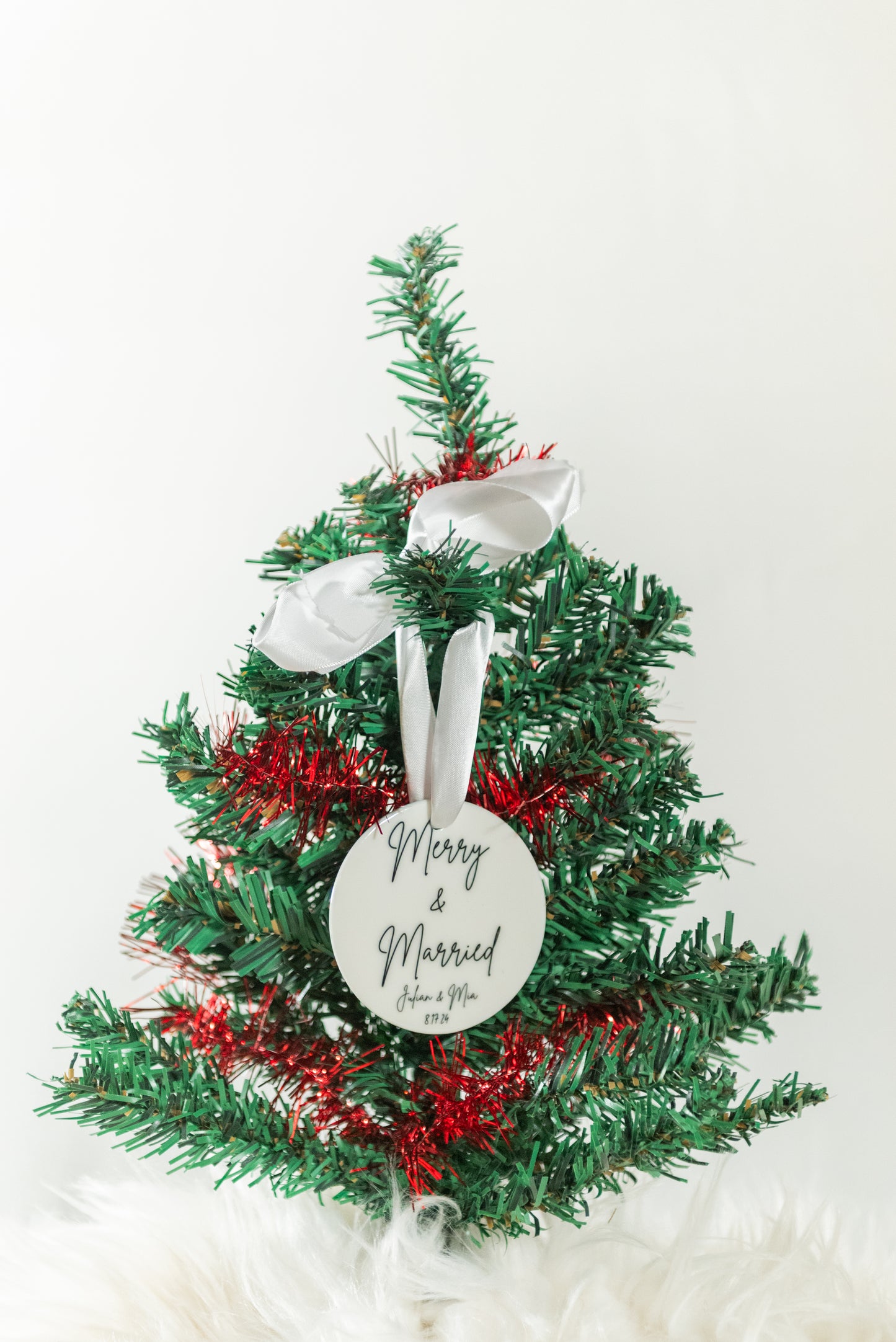 Merry & Married Custom Ornament